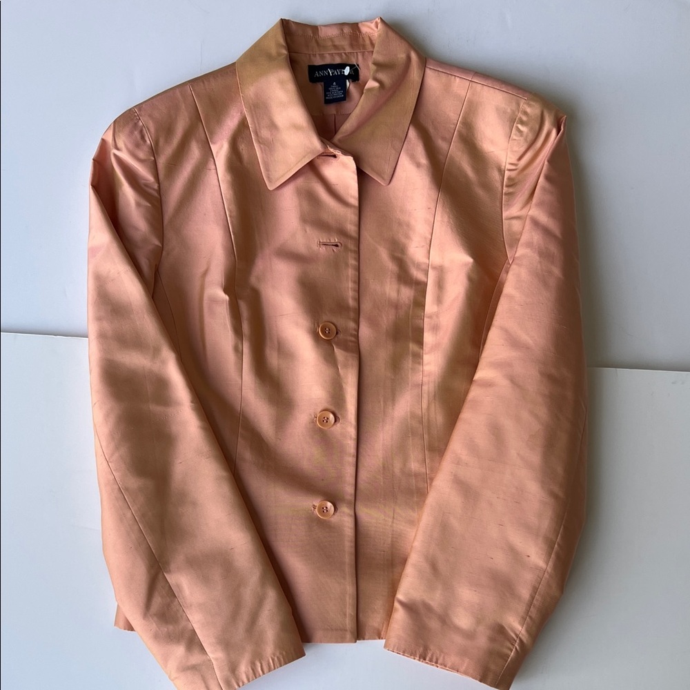Ann Taylor Iridescent Silk Jacket size 4